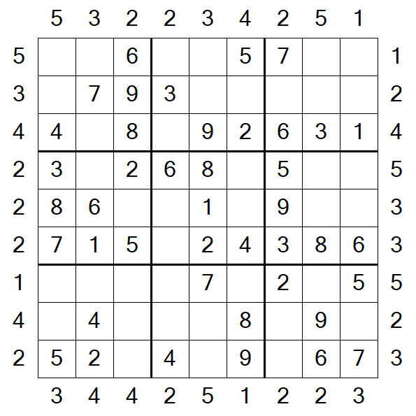 Skyscraper Sudoku - Fácil