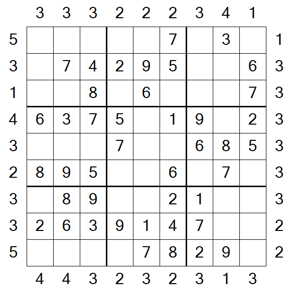 Skyscraper Sudoku - Einfach