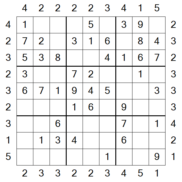 Skyscraper Sudoku - Einfach