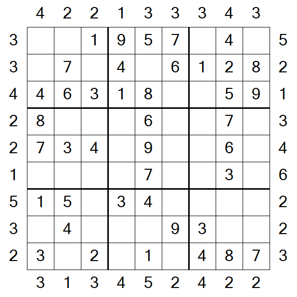 Skyscraper Sudoku - Einfach