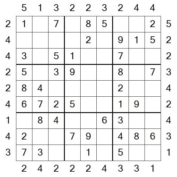 Skyscraper Sudoku - Easy