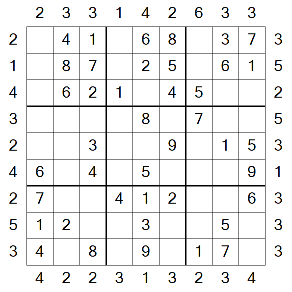 Skyscraper Sudoku - Easy