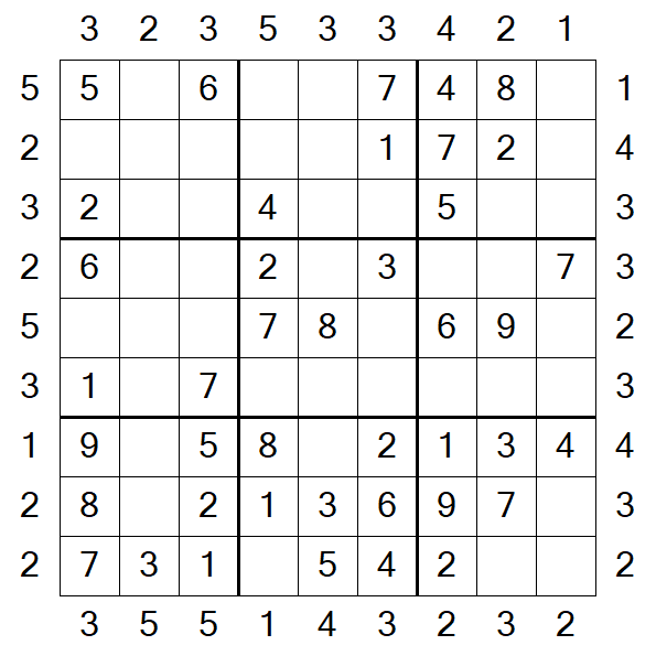 Skyscraper Sudoku - Einfach