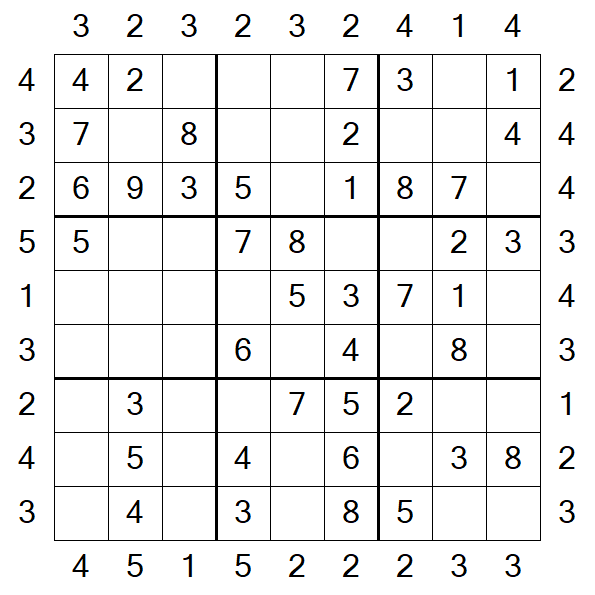 Skyscraper Sudoku - Einfach