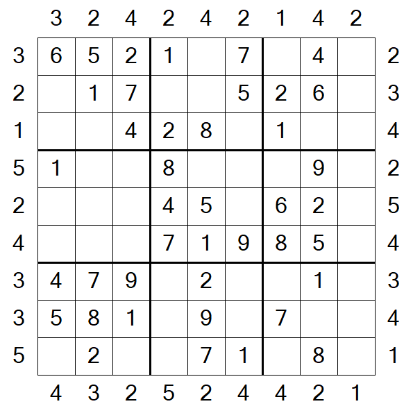 Skyscraper Sudoku - Einfach