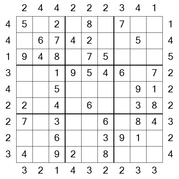 Skyscraper Sudoku - Simple