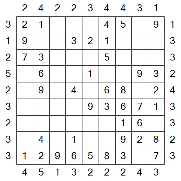 Skyscraper Sudoku - Simple