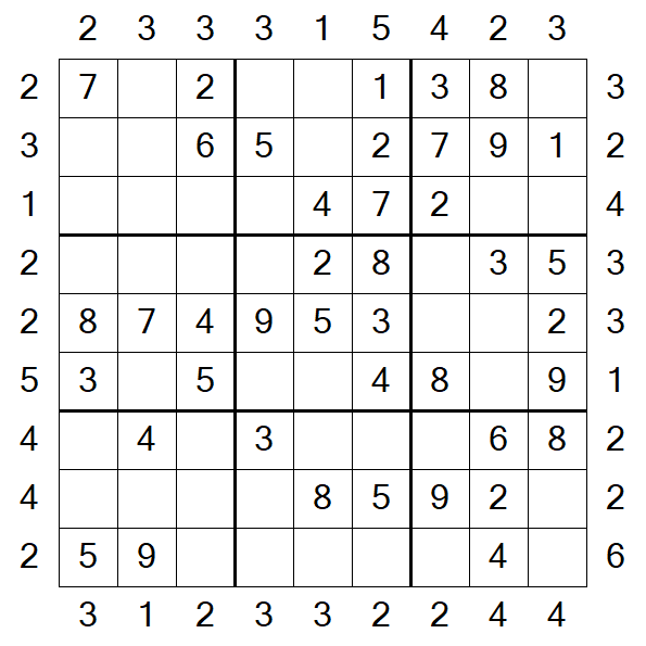 Skyscraper Sudoku - Simple