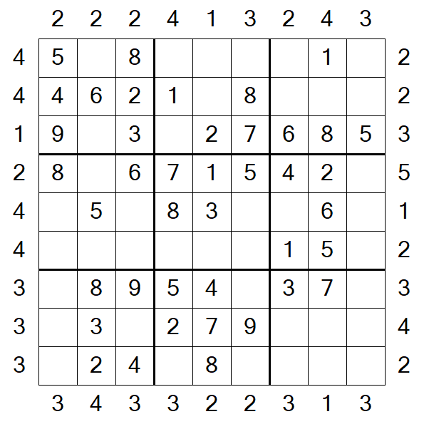 Skyscraper Sudoku - Simple