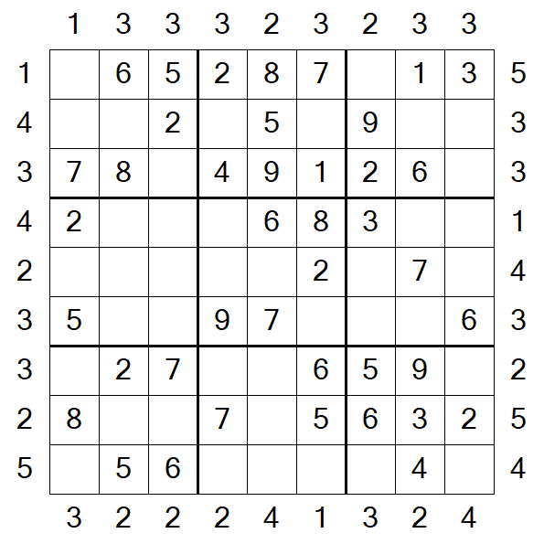 Skyscraper Sudoku - Simple