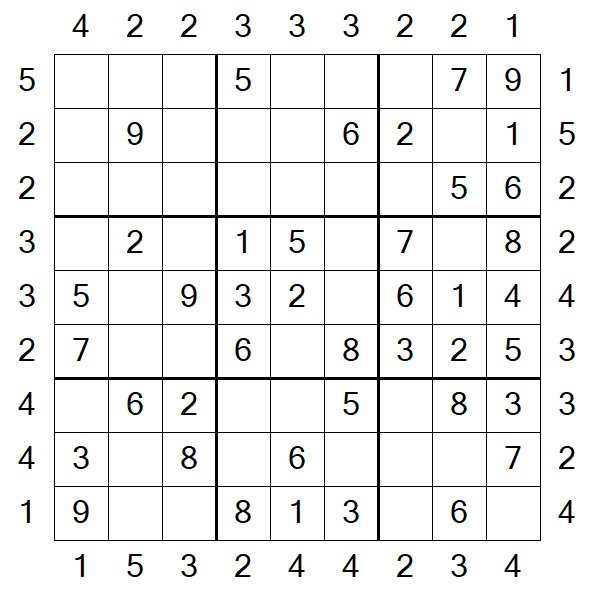 Skyscraper Sudoku - Simple