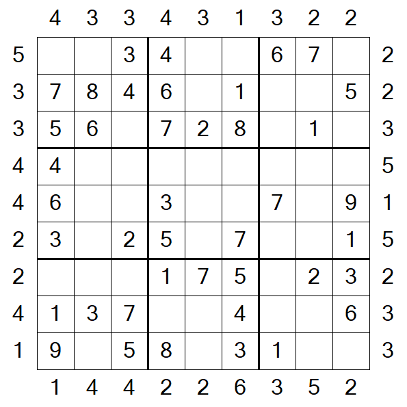 Skyscraper Sudoku - Simple