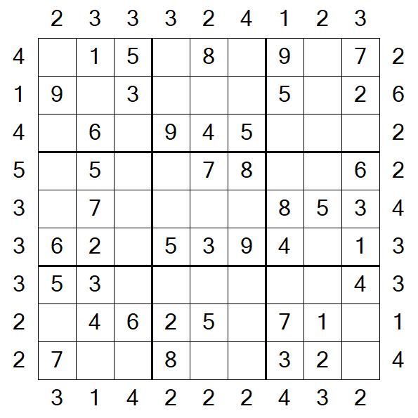 Skyscraper Sudoku - Simple