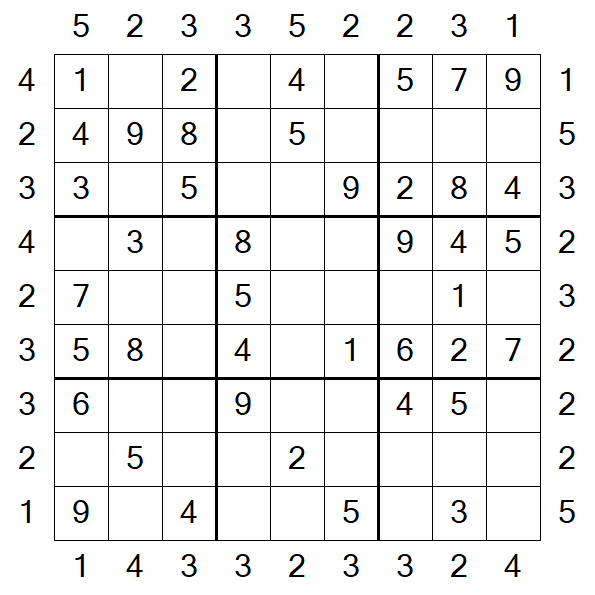 Skyscraper Sudoku - Simple