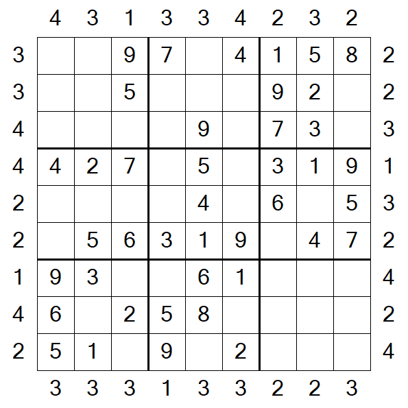 Skyscraper Sudoku - Fácil