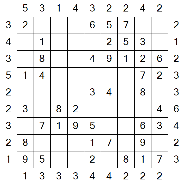 Skyscraper Sudoku - Fácil