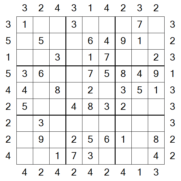 Skyscraper Sudoku - Fácil