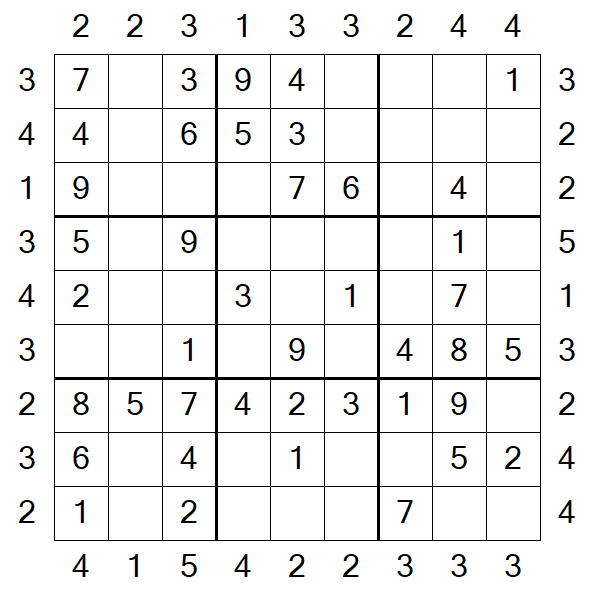 Skyscraper Sudoku - Fácil