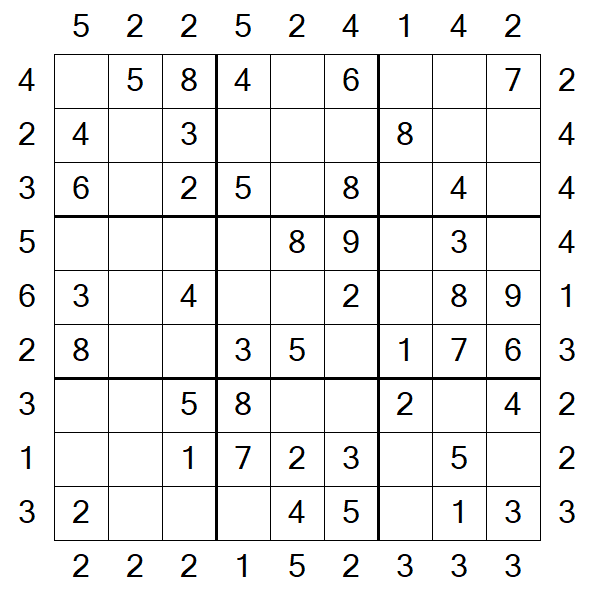 Skyscraper Sudoku - Simple