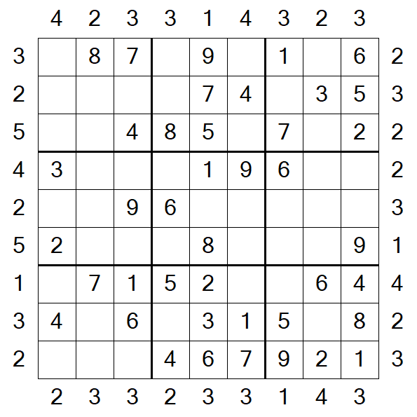 Skyscraper Sudoku - Simple