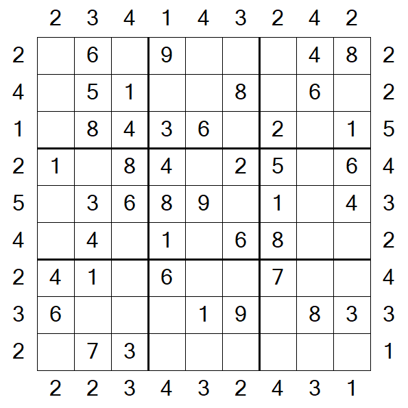 Skyscraper Sudoku - Fácil