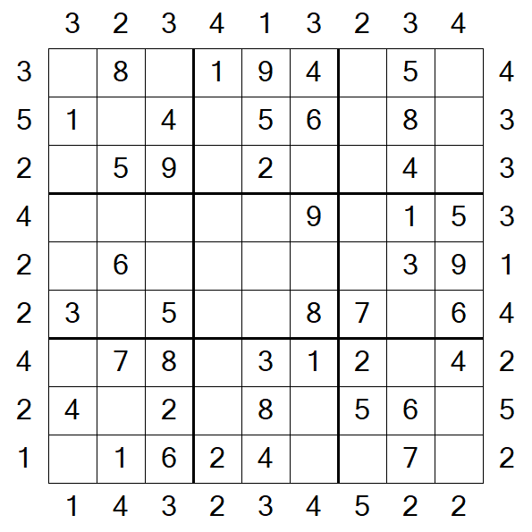 Skyscraper Sudoku - Fácil