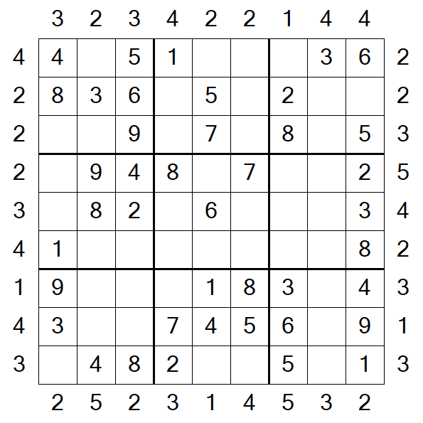Skyscraper Sudoku - Einfach