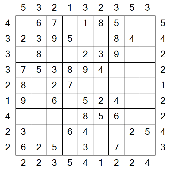 Skyscraper Sudoku - Einfach