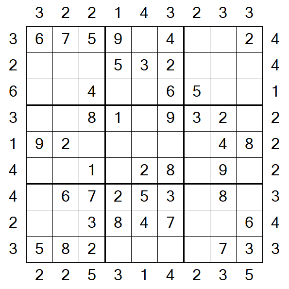 Skyscraper Sudoku - Einfach