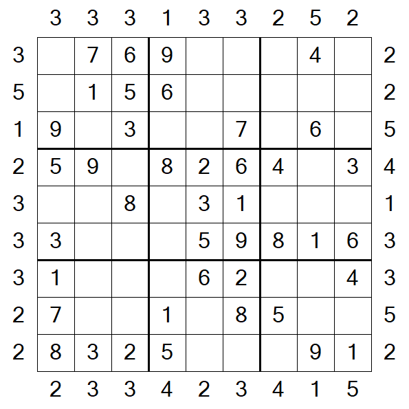 Skyscraper Sudoku - Simple