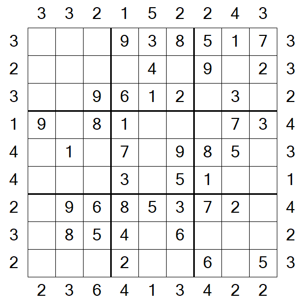 Skyscraper Sudoku - Simple