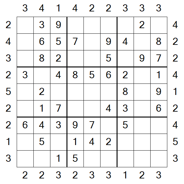 Skyscraper Sudoku - Simple