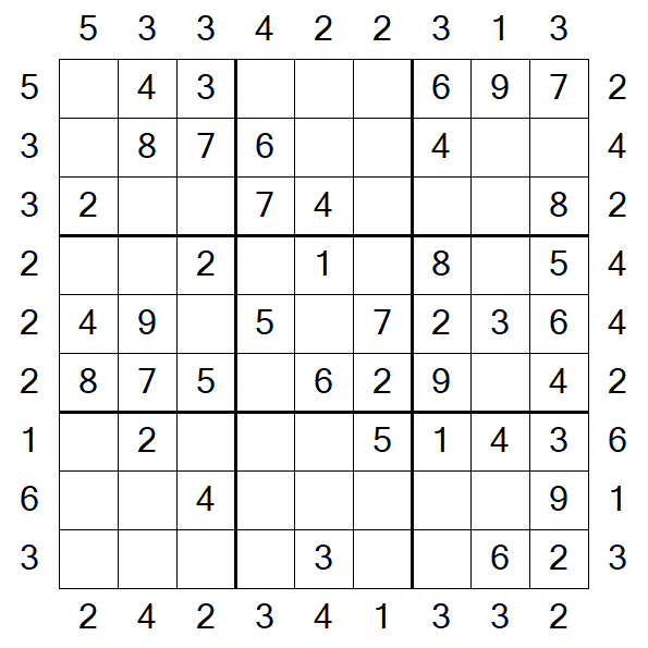 Skyscraper Sudoku - Simple