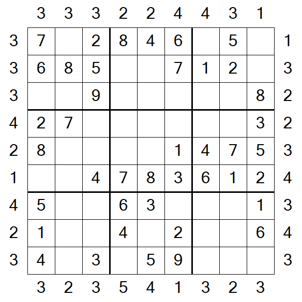 Skyscraper Sudoku - Fácil