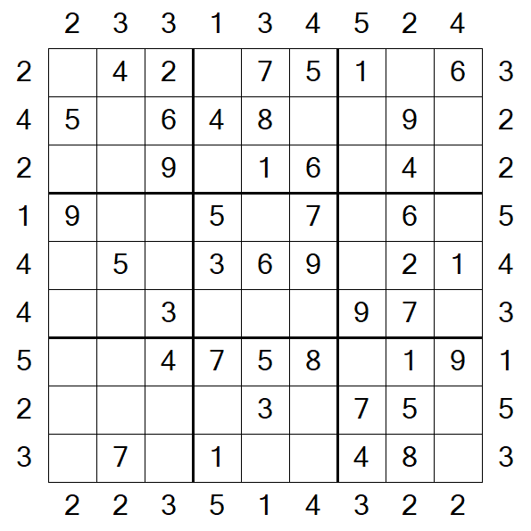 Skyscraper Sudoku - Fácil