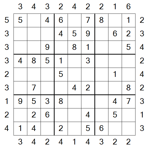 Skyscraper Sudoku - Fácil