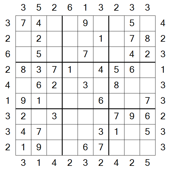 Skyscraper Sudoku - Fácil