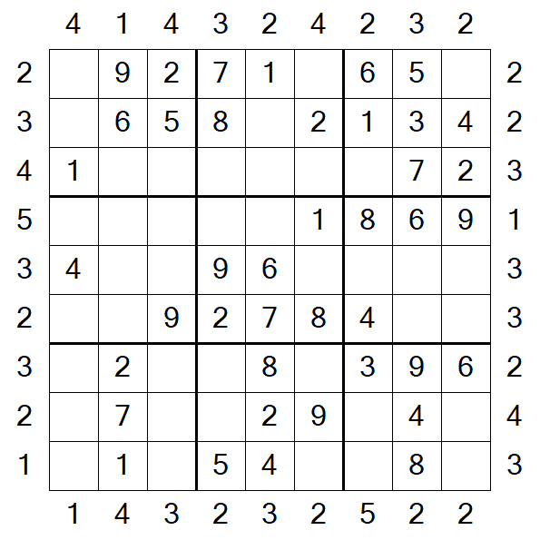 Skyscraper Sudoku - Simple