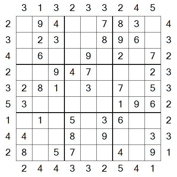 Skyscraper Sudoku - Einfach