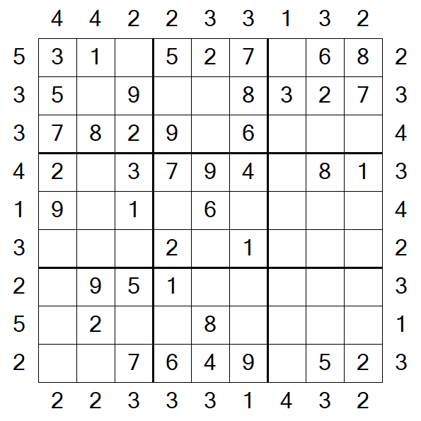 Skyscraper Sudoku - Simple
