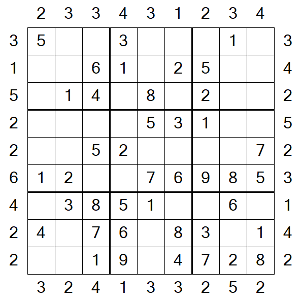 Skyscraper Sudoku - Fácil