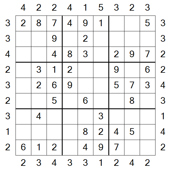 Skyscraper Sudoku - Fácil