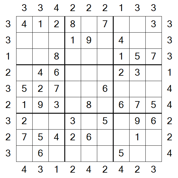 Skyscraper Sudoku - Fácil