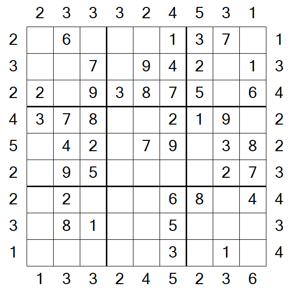 Skyscraper Sudoku - Fácil
