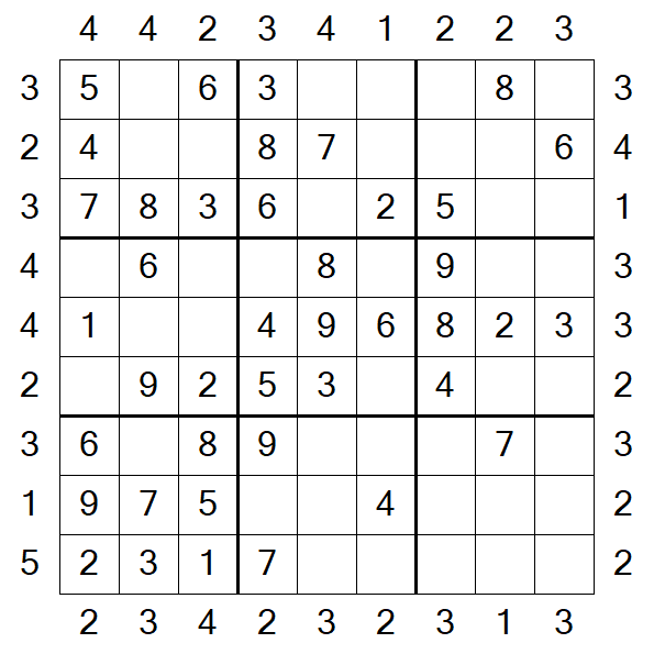 Skyscraper Sudoku - Fácil