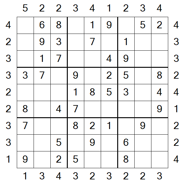 Skyscraper Sudoku - Einfach