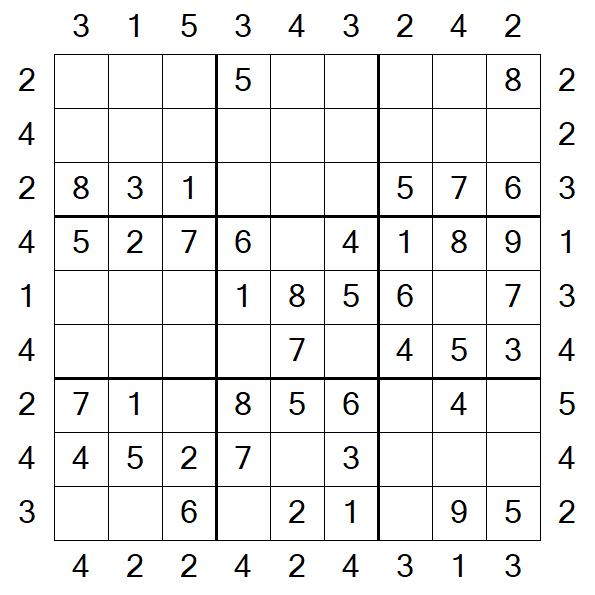 Skyscraper Sudoku - Einfach