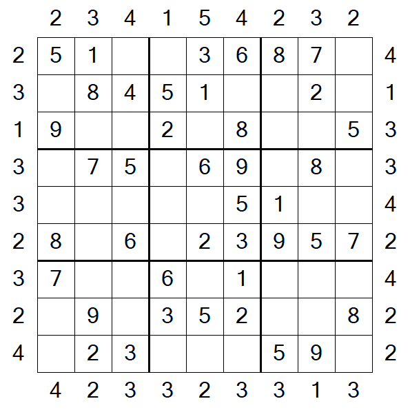 Skyscraper Sudoku - Einfach