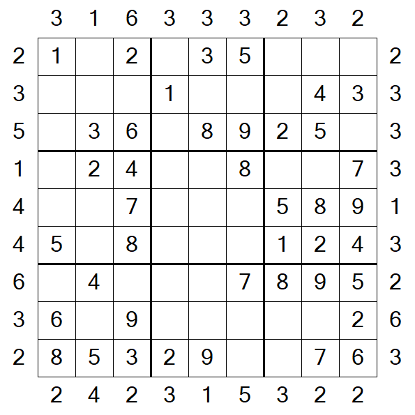 Skyscraper Sudoku - Einfach