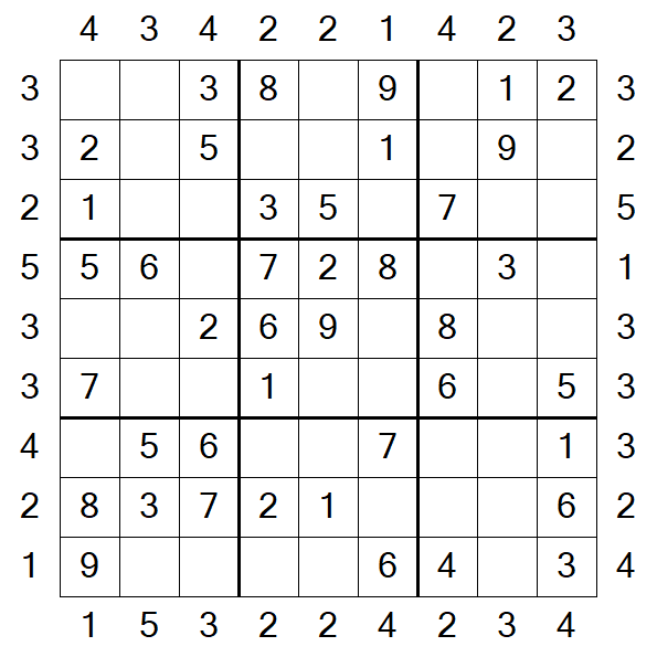 Skyscraper Sudoku - Simple